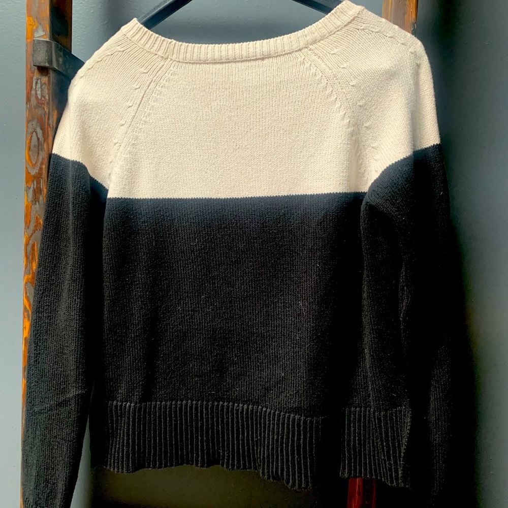 TIBI Black and cream sweater size small